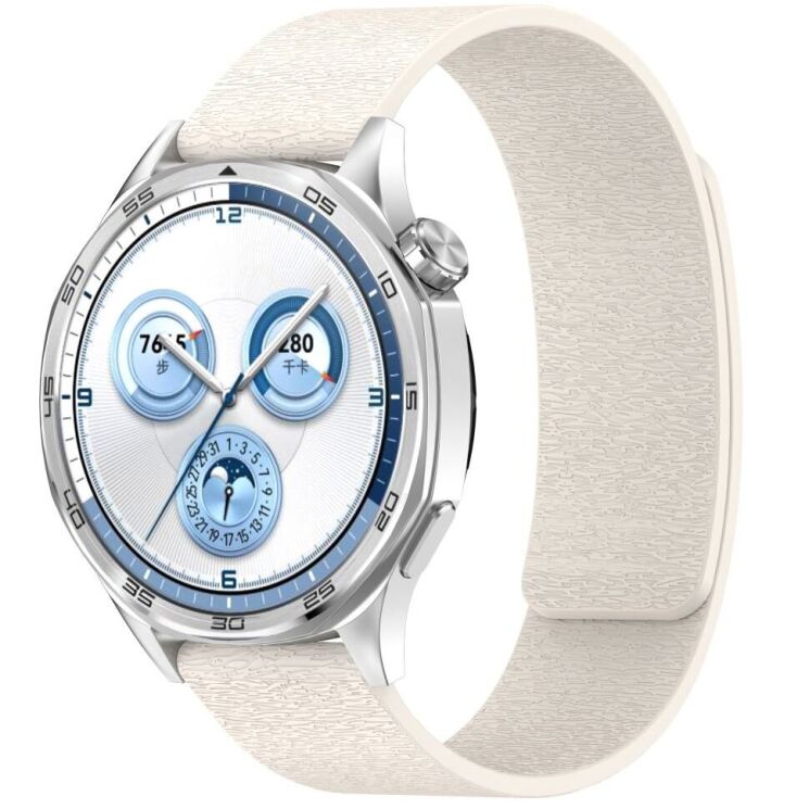 Ремешок Deexe Magnetic Silicone Strap для Huawei Watch GT 5 (46mm) - Starlight: фото 3 из 6