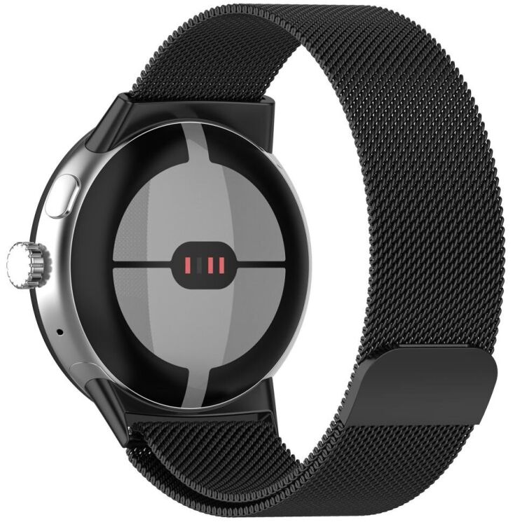 Ремешок Deexe Milanese Loop для Google Pixel Watch / Watch 2 / Watch 3 (41mm) - Black: фото 1 из 8