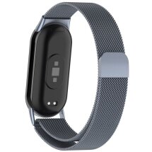 Ремешок Deexe Milanese Stainless Steel для Xiaomi Mi Smart Band 8 / 9 - Grey: фото 1 из 8