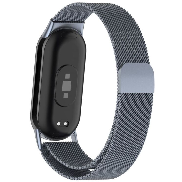 Ремешок Deexe Milanese Stainless Steel для Xiaomi Mi Smart Band 8 / 9 - Grey: фото 1 из 8