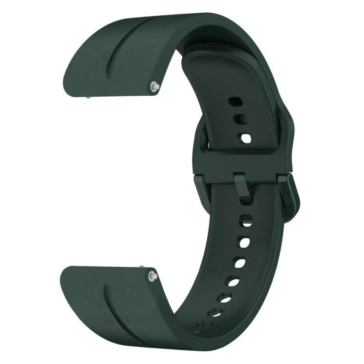 Ремешок Deexe Soft Line для часов с шириной крепления 22мм - Blackish Green: фото 4 из 6