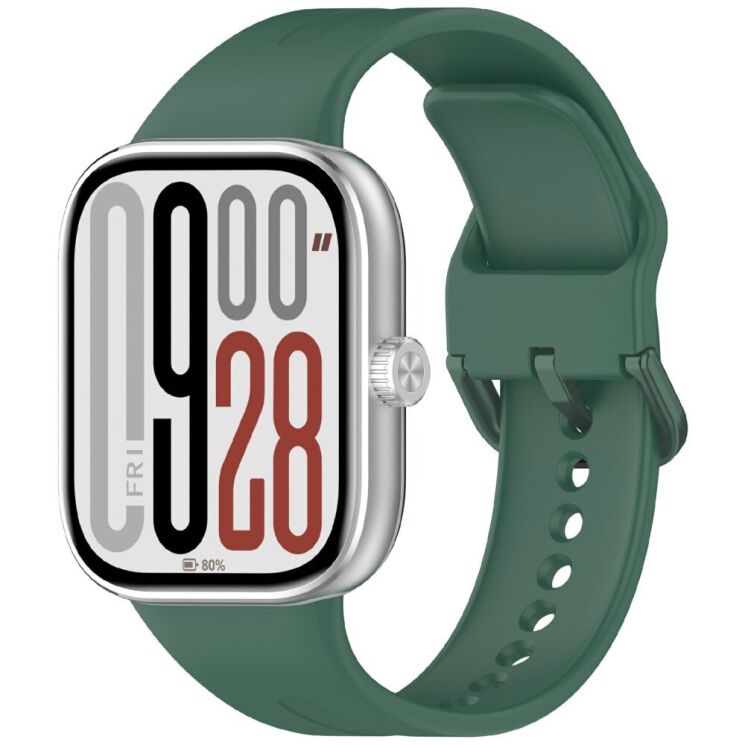 Ремешок Deexe Soft Line для Xiaomi Mi Smart Band 8 Pro / 9 Pro / Redmi Watch 4 / 5 - Dark Green: фото 2 из 2