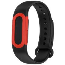 Ремешок Deexe Soft Silicone для Google Fitbit Air - Black / Red: фото 1 из 8