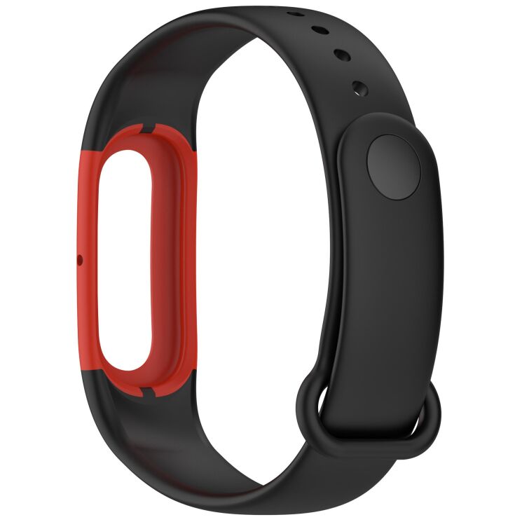 Ремешок Deexe Soft Silicone для Google Fitbit Air - Black / Red: фото 2 из 8