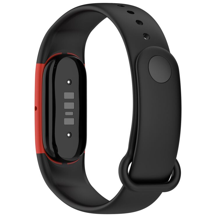 Ремешок Deexe Soft Silicone для Google Fitbit Air - Black / Red: фото 3 из 8