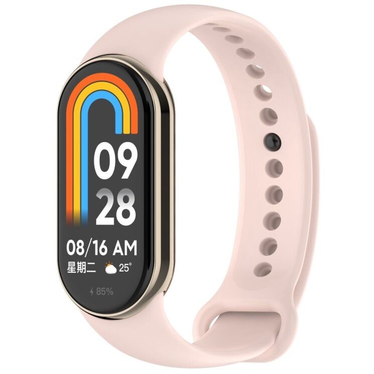 Ремешок Deexe Soft Silicone для Xiaomi Mi Smart Band 8 / 9 - Pink: фото 2 из 5