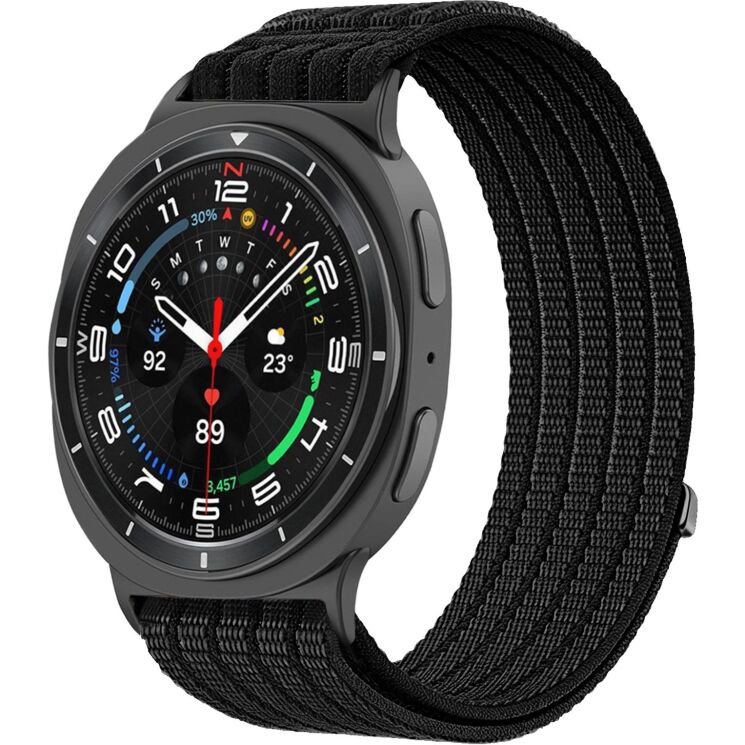 Ремешок Deexe Soft Weave для Samsung Galaxy Watch 8 (40/44mm) / 8 Classic - Black: фото 2 из 5