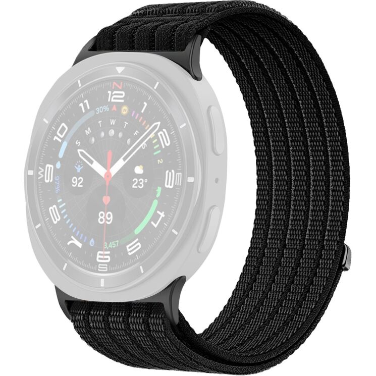 Ремешок Deexe Soft Weave для Samsung Galaxy Watch 8 (40/44mm) / 8 Classic - Black: фото 1 из 5
