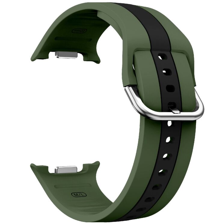 Ремінець Deexe Sport Strap для Samsung Galaxy Watch 8 (40/44mm) / 8 Classic - Army Green / Black: фото 3 з 6