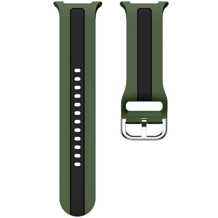 Ремінець Deexe Sport Strap для Samsung Galaxy Watch 8 (40/44mm) / 8 Classic - Army Green / Black: фото 5 з 6