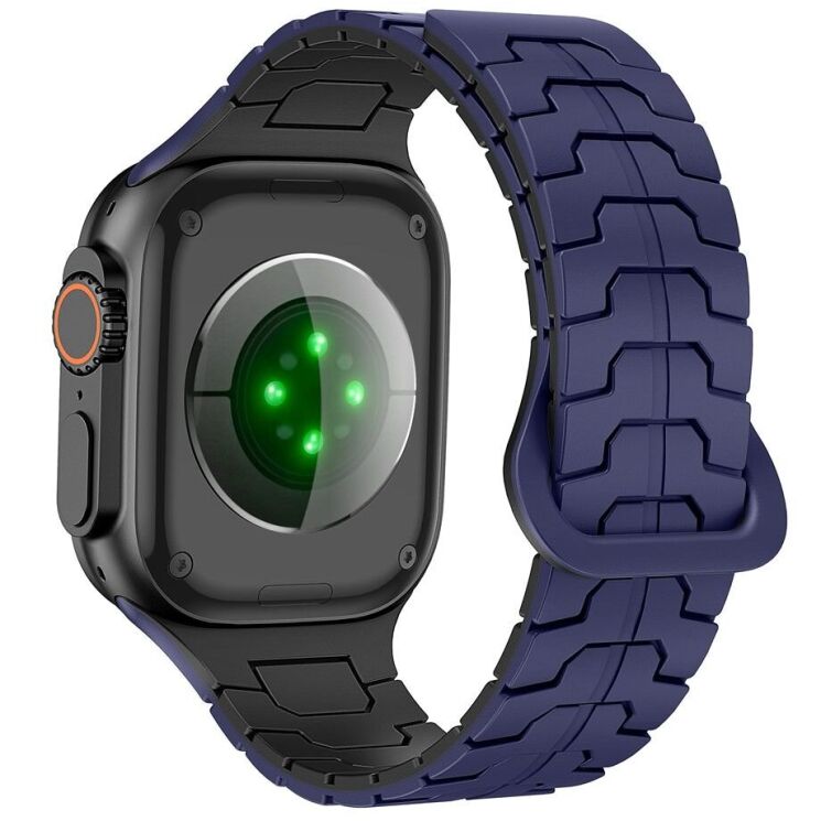 Ремінець Reframe Dragon Skin для Apple Watch 46 / 45 / 44 / SE 44 / 42 (Series 1-3) / Ultra / Ultra 2 - Blue / Black: фото 1 з 8