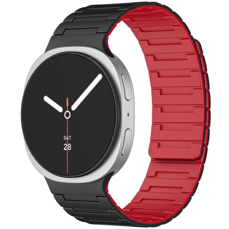 Ремешок Reframe Magnetic Band для Samsung Galaxy Watch 8 (40/44mm) / 8 Classic - Black / Red: фото 3 из 4