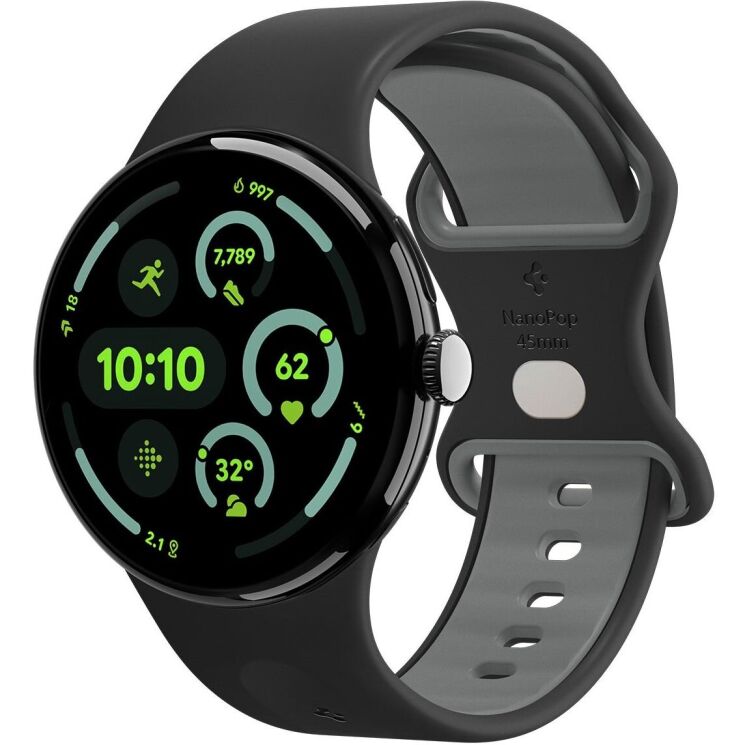 Ремешок Spigen Nano Pop для Google Pixel Watch 4 / 3 (45mm) AMP09491 - Black Sesame: фото 1 из 16