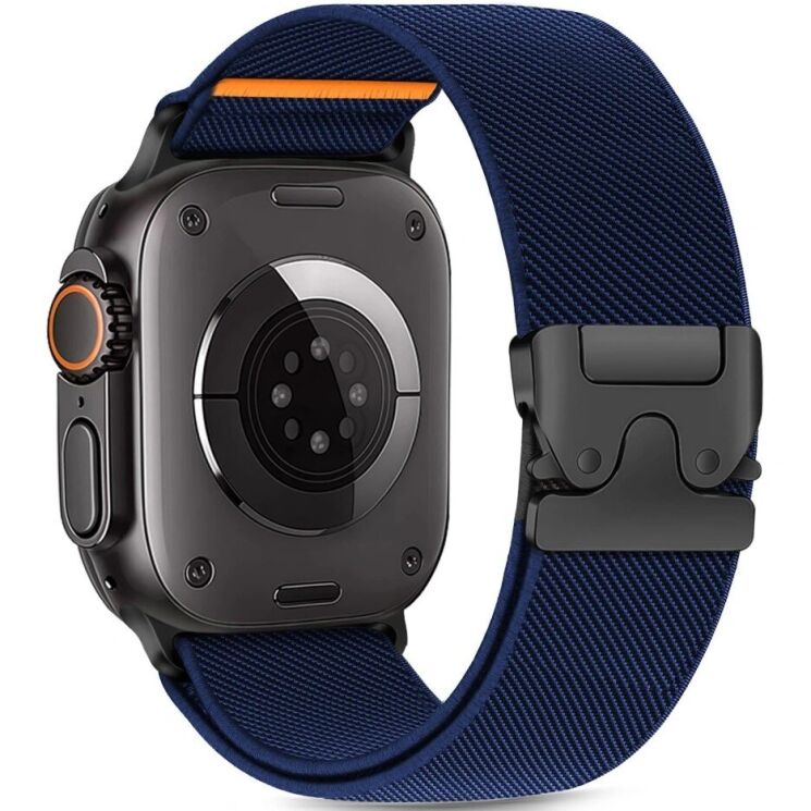 Ремешок Tech-Protect Nylon Clasp для Apple Watch 46 / 45 / 44 / SE 44 / 42 (Series 1-3) / Ultra / Ultra 2 - Navy Blue: фото 2 из 6