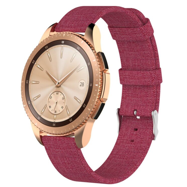 Ремінець UniCase Cloth Texture для Samsung Galaxy Watch 42mm / Watch 3 41mm - Red: фото 1 з 6