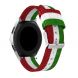 Ремешок UniCase Nylon для Samsung Galaxy Watch 46mm / Watch 3 45mm / Gear S3 - Green / White / Red (115806B). Фото 3 из 5