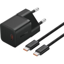 Сетевое зарядное устройство Baseus GaN5 1C 20W + кабель Type-C to Type-C (P10110900113-00) - Black: фото 1 из 17