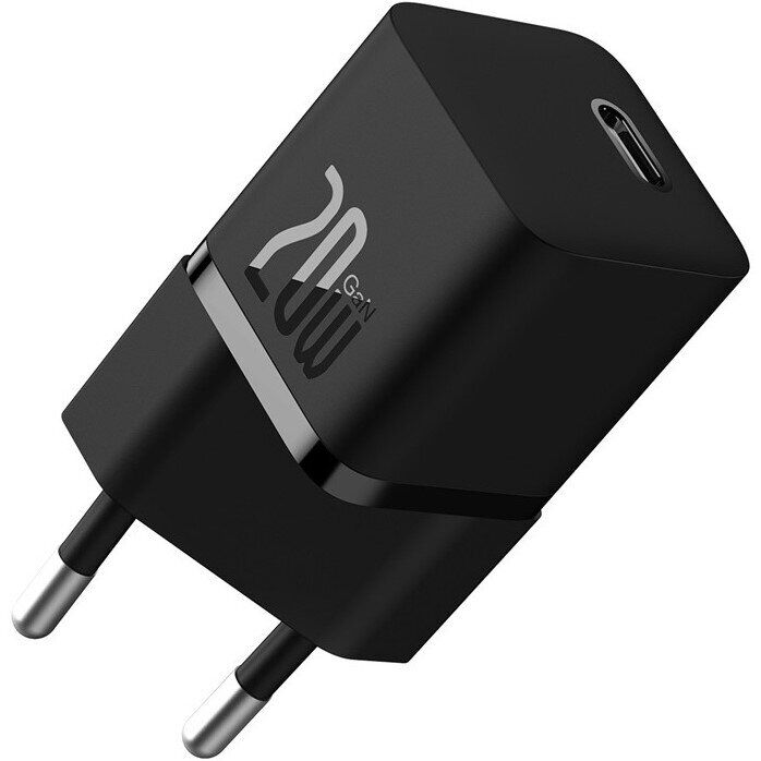 Сетевое зарядное устройство Baseus GaN5 1C 20W + кабель Type-C to Type-C (P10110900113-00) - Black: фото 2 из 17