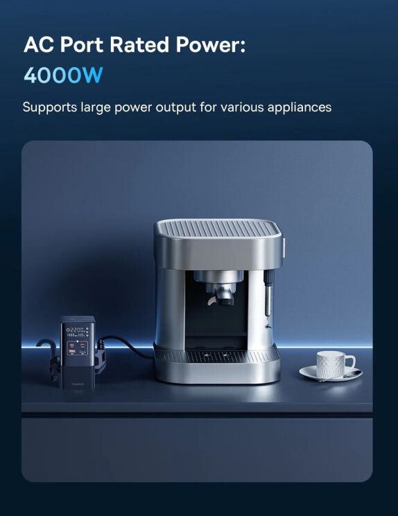Сетевое зарядное устройство Baseus PowerCombo Tower 3AC+2U+2C (35W) E00023606113-00 - Black: фото 15 из 23