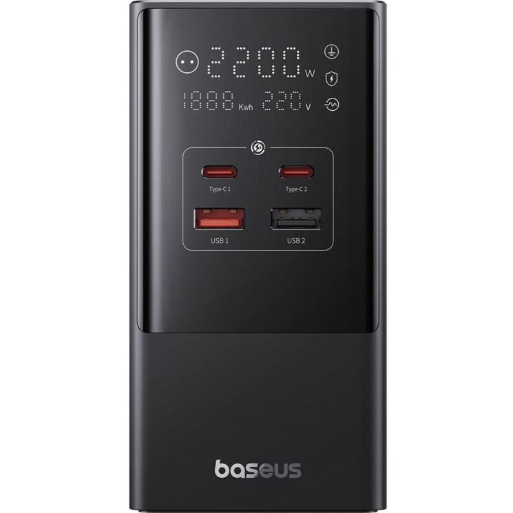 Сетевое зарядное устройство Baseus PowerCombo Tower 3AC+2U+2C (35W) E00023606113-00 - Black: фото 2 из 23