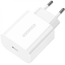 Мережевий зарядний пристрій ESSAGER Vanjane Travel PD20W Type-C (ECTC-FJB02-P) - White: фото 1 з 4