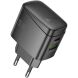 Мережевий зарядний пристрій Hoco CS61A PD30W + QC3.0 (USB + Type-C) - Black (960228B). Фото 1 з 8