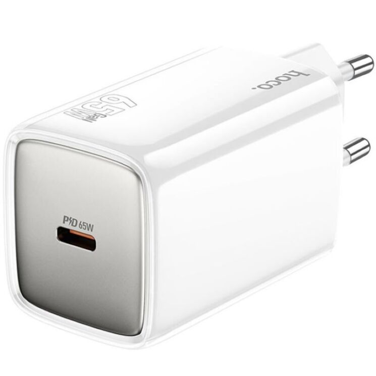 Мережевий зарядний пристрій Hoco N48 PD65W (Type-C) - White: фото 3 з 6