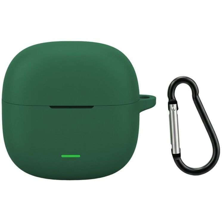 Силиконовый чехол Deexe Silicone Case (FH) для Xiaomi Redmi Buds 8 Active - Blackish Green: фото 1 из 11