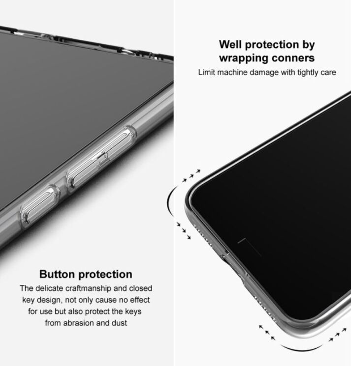 Силиконовый чехол IMAK UX-5 Series для Google Pixel 9a - Transparent: фото 8 из 10