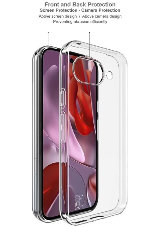 Силиконовый чехол IMAK UX-5 Series для Google Pixel 9a - Transparent: фото 7 из 10