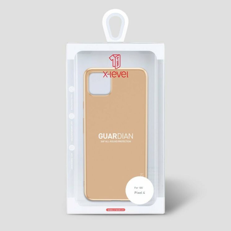 Силиконовый чехол X-LEVEL Matte для Google Pixel 4 - Gold: фото 7 из 7