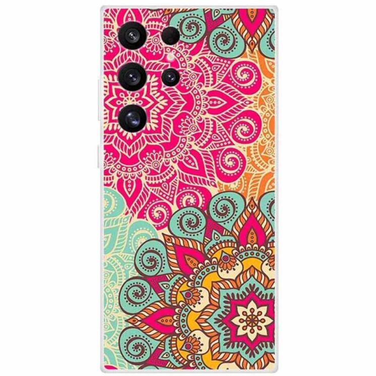 Силиконовый (TPU) чехол Deexe Life Style для Samsung Galaxy S24 Ultra (S928) - Flower Pattern: фото 1 из 3