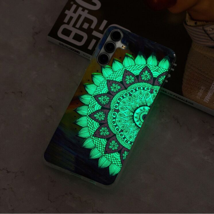 Силиконовый (TPU) чехол Deexe LumiCase для Samsung Galaxy A13 5G (A136) / A04s (A047) - Mandala Flower: фото 4 из 5