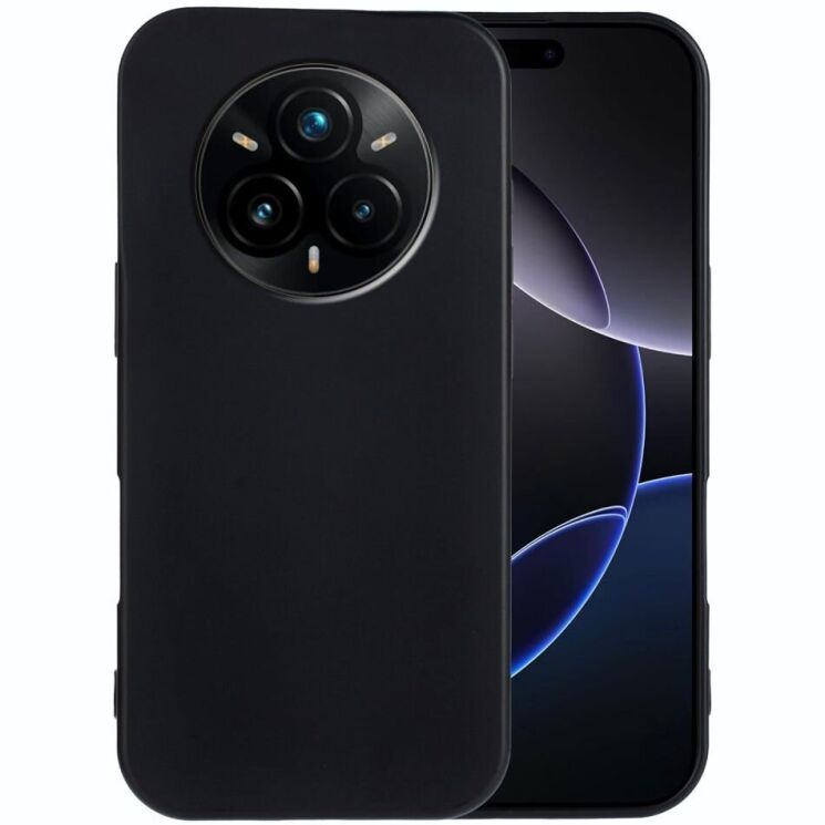 Силиконовый (TPU) чехол Deexe Matte Case для Realme 14 Pro Plus - Black: фото 1 из 7