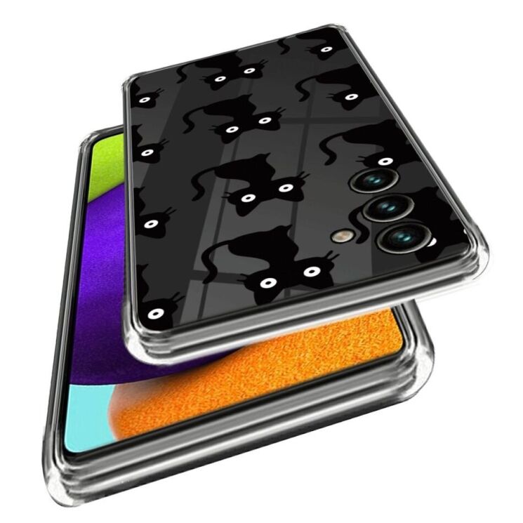 Силиконовый (TPU) чехол Deexe Pretty Glossy для Samsung Galaxy A05s (A057) - Black Cats: фото 2 из 3