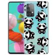 Силіконовий (TPU) чохол Deexe Pretty Glossy для Samsung Galaxy A53 - Pandas (292606E)