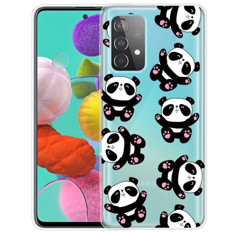 Силіконовий (TPU) чохол Deexe Pretty Glossy для Samsung Galaxy A53 - Pandas: фото 1 з 4