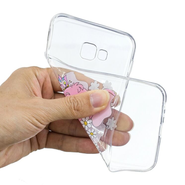 Силиконовый (TPU) чехол Deexe Pretty Glossy для Samsung Galaxy J4+ (J415) - Elephant and Daisy: фото 5 из 5