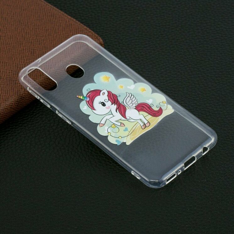 Силиконовый (TPU) чехол Deexe Pretty Glossy для Samsung Galaxy M20 - Unicorn: фото 6 из 8