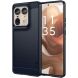 Силиконовый (TPU) чехол MOFI Carbon Fiber для Motorola Edge 50 Ultra - Blue (354026L). Фото 1 из 10
