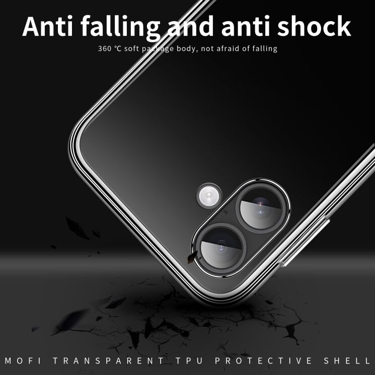 Силіконовий (TPU) чохол MOFI Thin Guard для Apple iPhone 17 - Transparent: фото 8 з 10