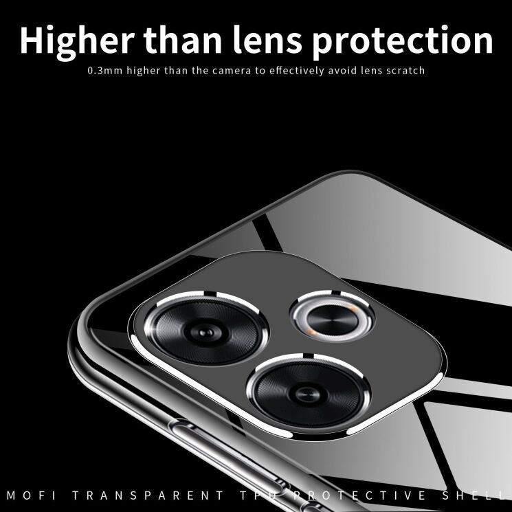 Силиконовый (TPU) чехол MOFI Thin Guard для Xiaomi Redmi Note 17 Pro - Transparent: фото 4 из 9