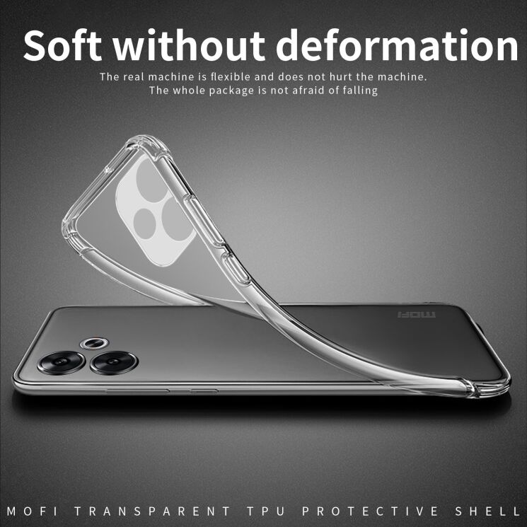 Силиконовый (TPU) чехол MOFI Thin Guard для Xiaomi Redmi Note 17 Pro - Transparent: фото 3 из 9