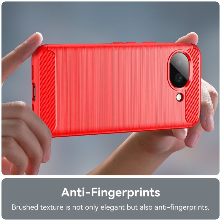 Силиконовый (TPU) чехол UniCase Carbon для Google Pixel 10a - Black: фото 6 из 8