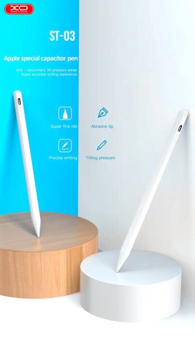 Стилус XO ST-03 Active Magnetic Capacitive Pen - White: фото 2 из 6