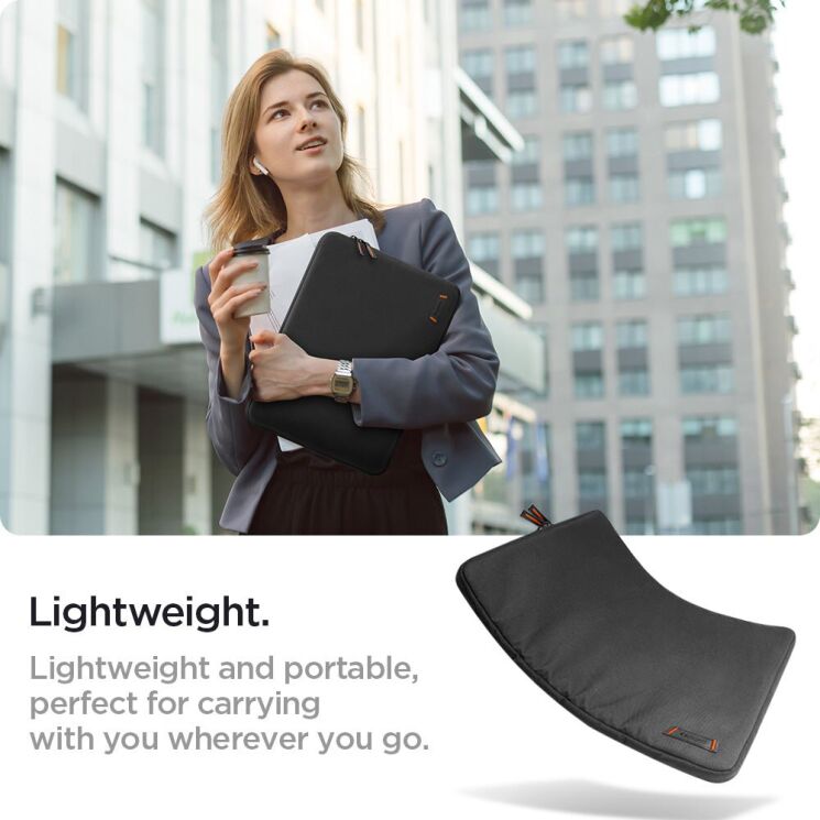 Универсальный чехол Spigen (SGP) Basic Laptop Pouch для ноутбука диагональю 13-14 дюймов (AFA07004) - Black: фото 10 из 14