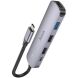 USB HUB Hoco HB27 5 in 1 Multifunctional (Type-C to HDMI+USB3.0+USB2.0+PD) - Metal Gray (896344H). Фото 5 из 9