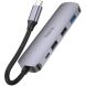 USB HUB Hoco HB27 5 in 1 Multifunctional (Type-C to HDMI+USB3.0+USB2.0+PD) - Metal Gray (896344H). Фото 6 из 9
