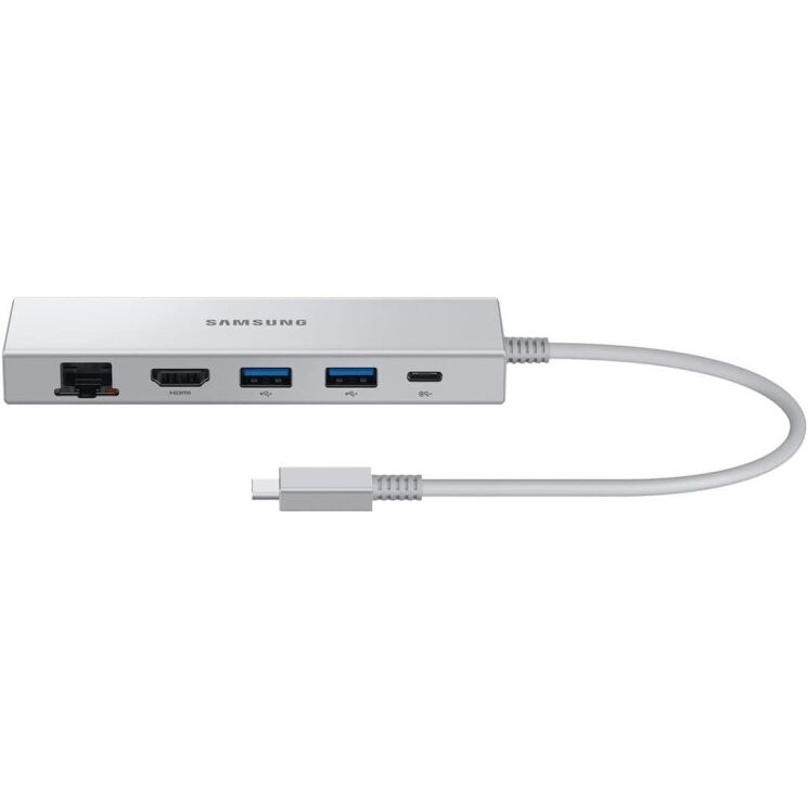 USB HUB Samsung Multiport Adapter (Type-C + 2USB + HDMI + RJ45) EE-P5400USEGEU - Silver: фото 1 з 3