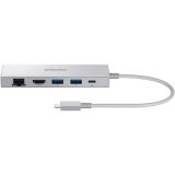 USB HUB Samsung Multiport Adapter (Type-C + 2USB + HDMI + RJ45) EE-P5400USEGEU - Silver: фото 1 з 3